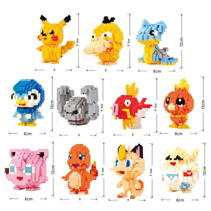 34 Assorted Pokémon Mini Block Figures