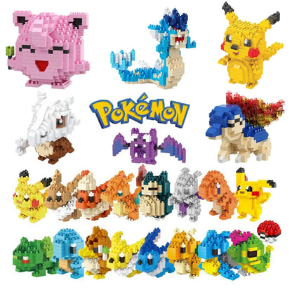 34 Assorted Pokémon Mini Block Figures