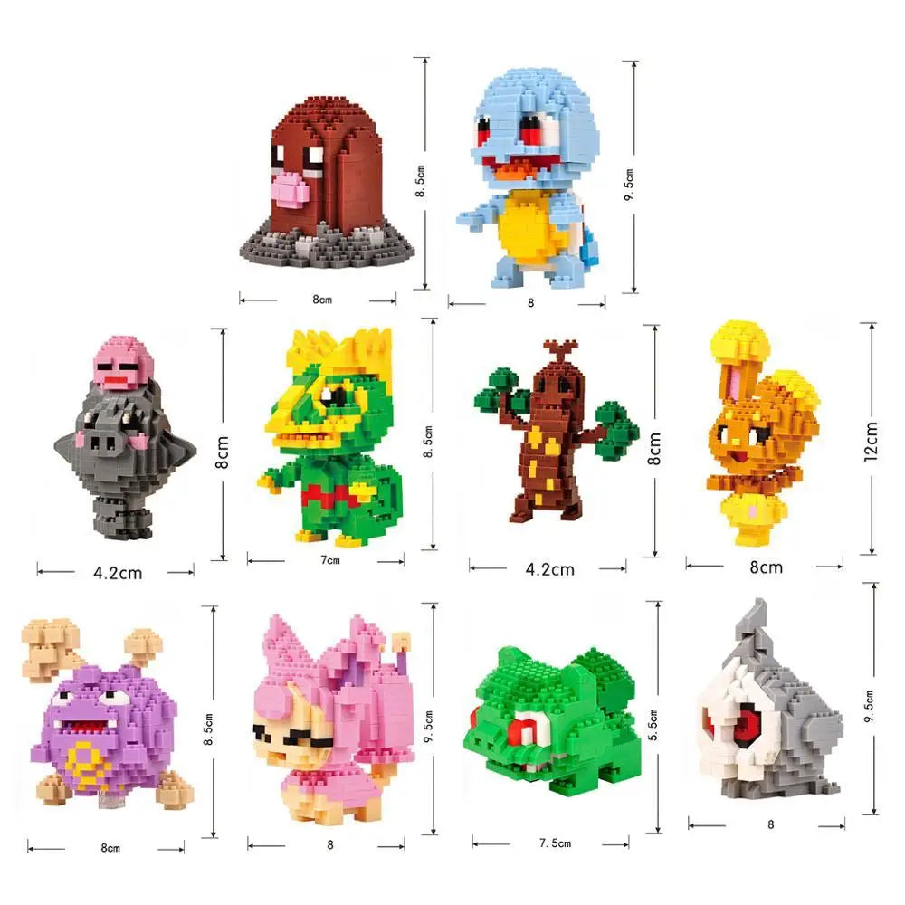 34 Assorted Pokémon Mini Block Figures
