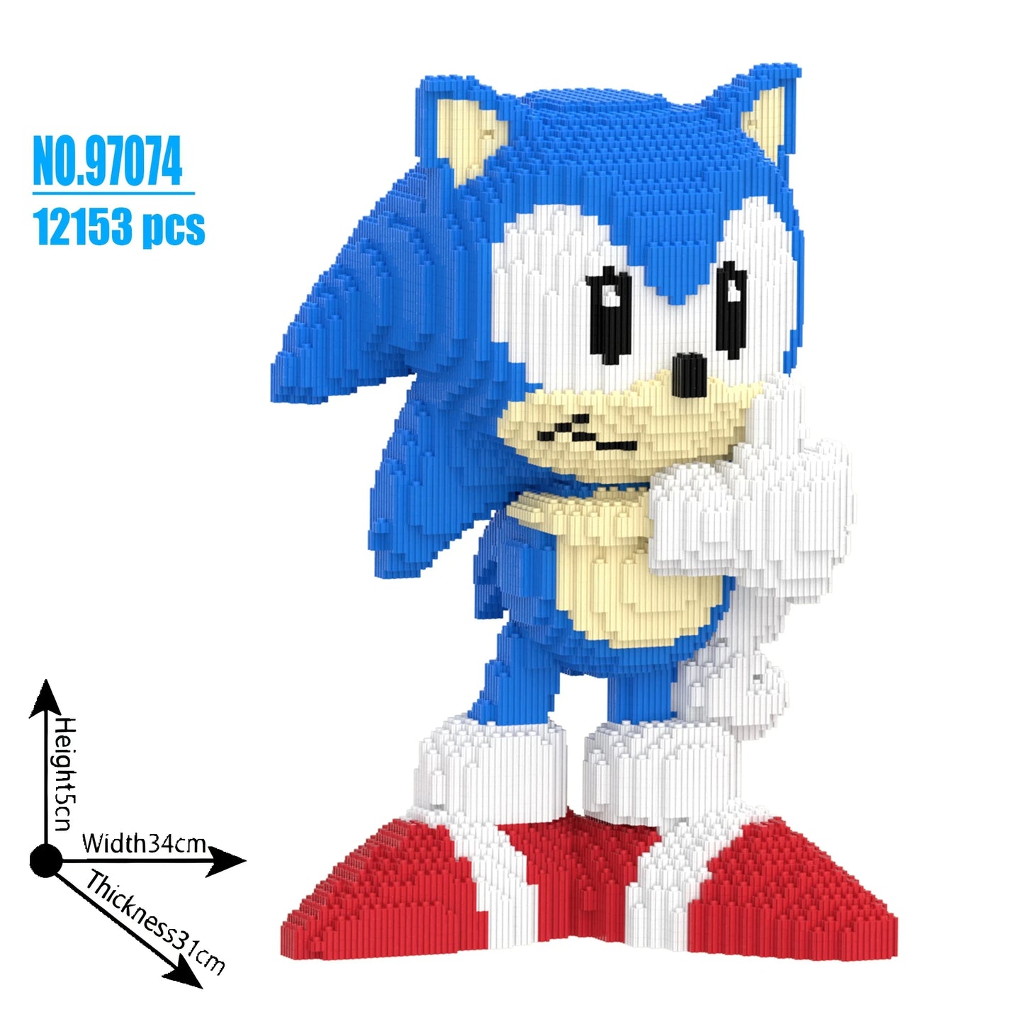 Giant Sonic Building Blocks Set 1200+psc