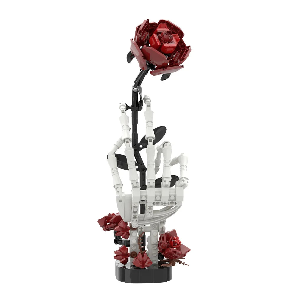Gothic Skeleton Hand with Rose