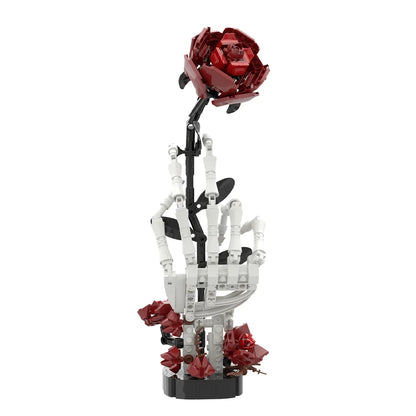 Gothic Skeleton Hand with Rose