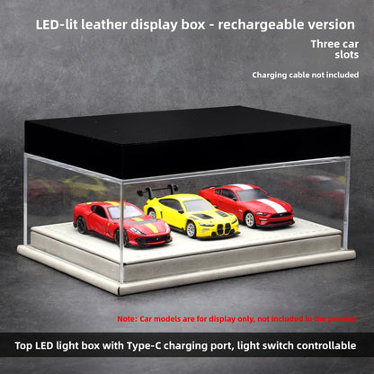 Customizable Acrylic And Leather LED Display Case