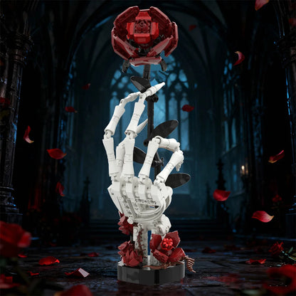 Gothic Skeleton Hand with Rose