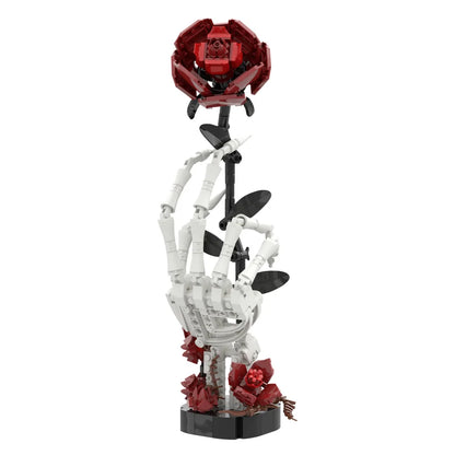 Gothic Skeleton Hand with Rose