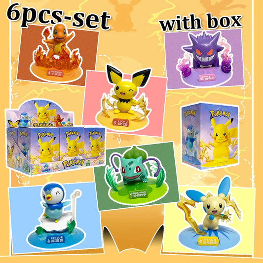 Playful Pokemon Blind Box Figures Pikachu Mewtwo Figurine Gardevoir Sylveon Anime Monster Model Collect Ornaments Kid'sToy Gifts
