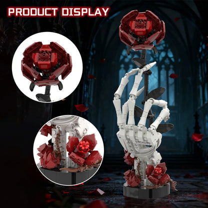 Gothic Skeleton Hand with Rose