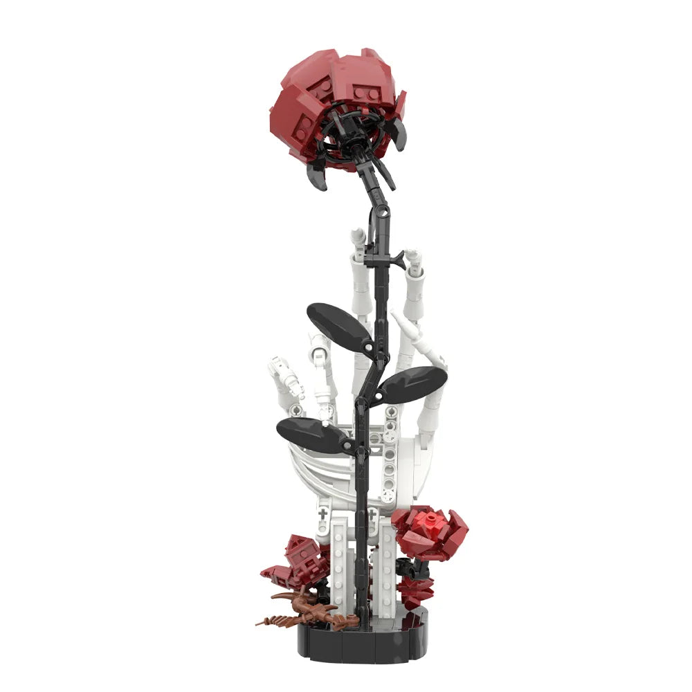 Gothic Skeleton Hand with Rose