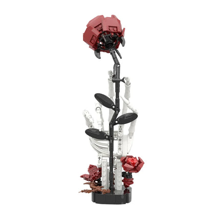 Gothic Skeleton Hand with Rose