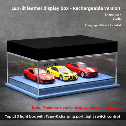 Customizable Acrylic And Leather LED Display Case