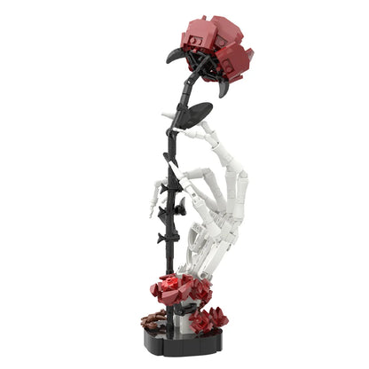 Gothic Skeleton Hand with Rose