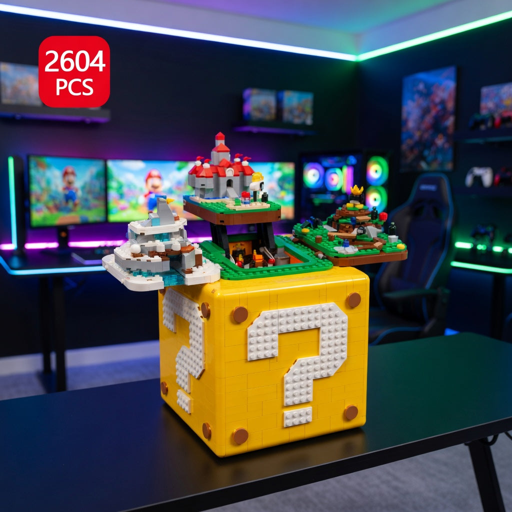 2064Pcs Super Mario Bros Question Mark Box